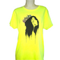 Yellow  t-shirt with black graphic design Queen Crown Bling