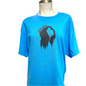 Blue  t-shirt with black graphic design Queen Crown Bling
