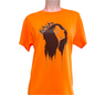  Orange t-shirt with black graphic design Queen Crown Bling