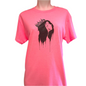 Pink t-shirt with black graphic design Queen Crown Bling